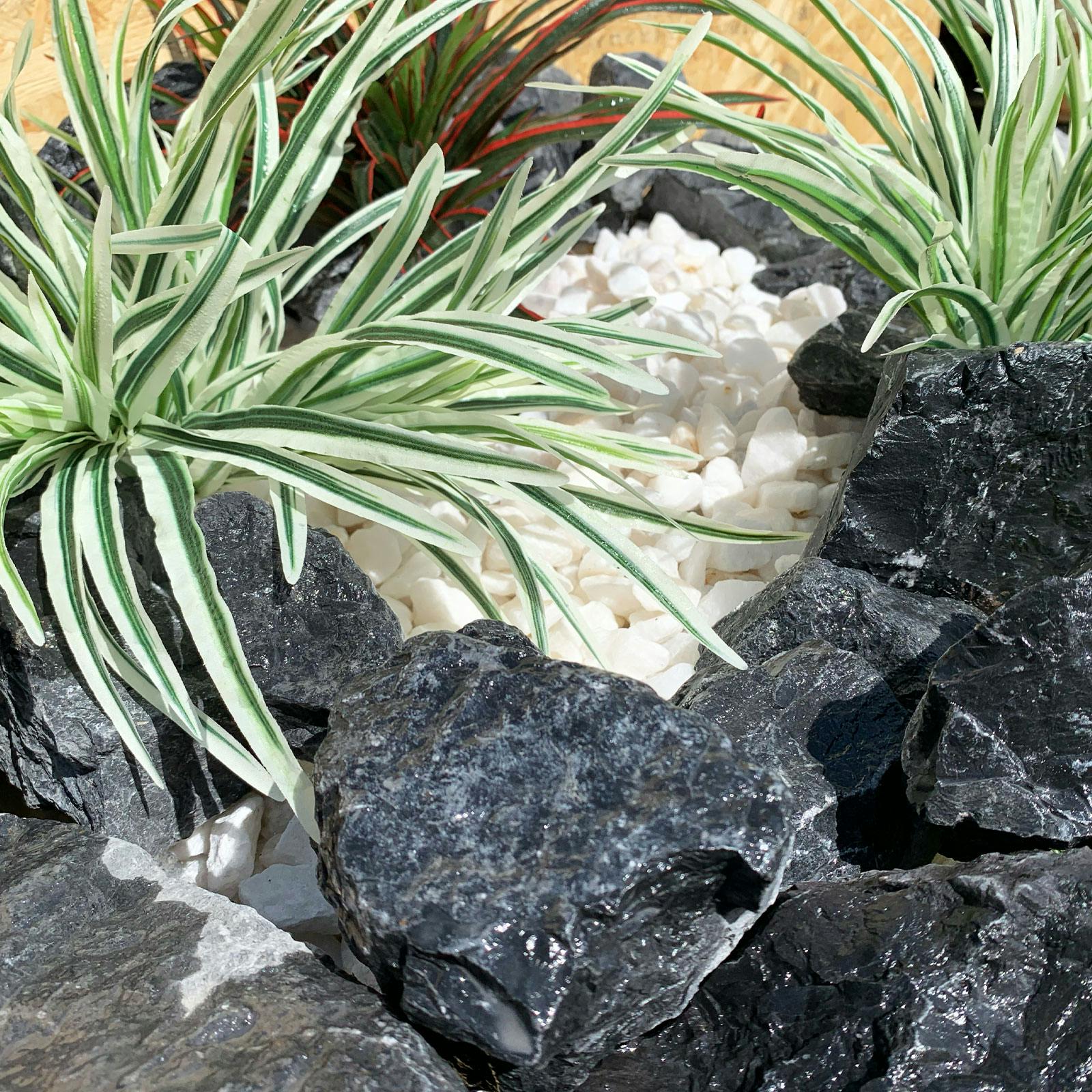 TAIKOH アッシュブラックゴロタ 90-120mm 20kg 天然大理石 ロック 景石