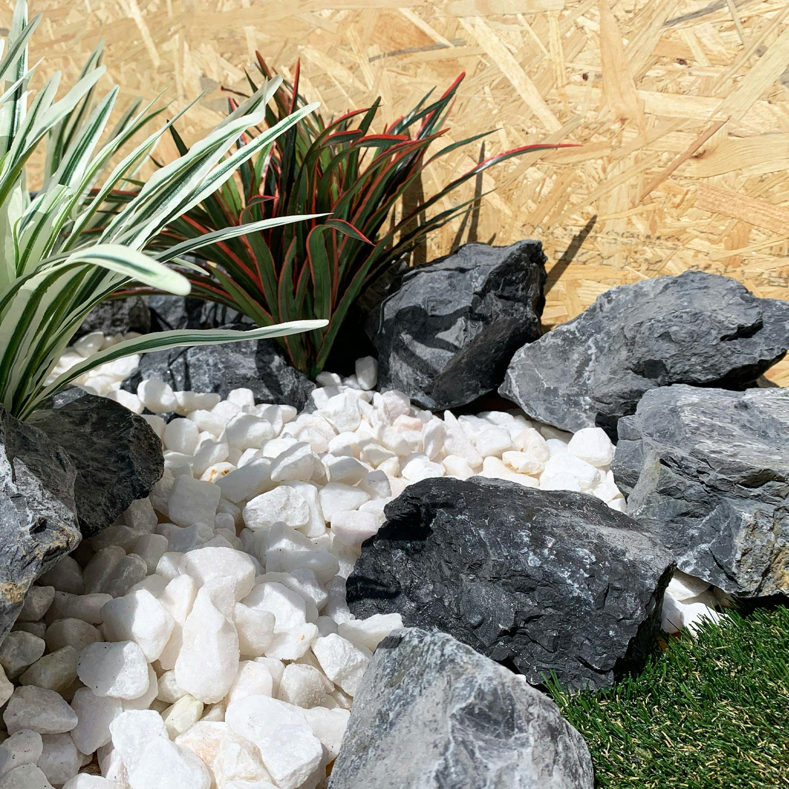 TAIKOH アッシュブラックゴロタ 90-120mm 20kg 天然大理石