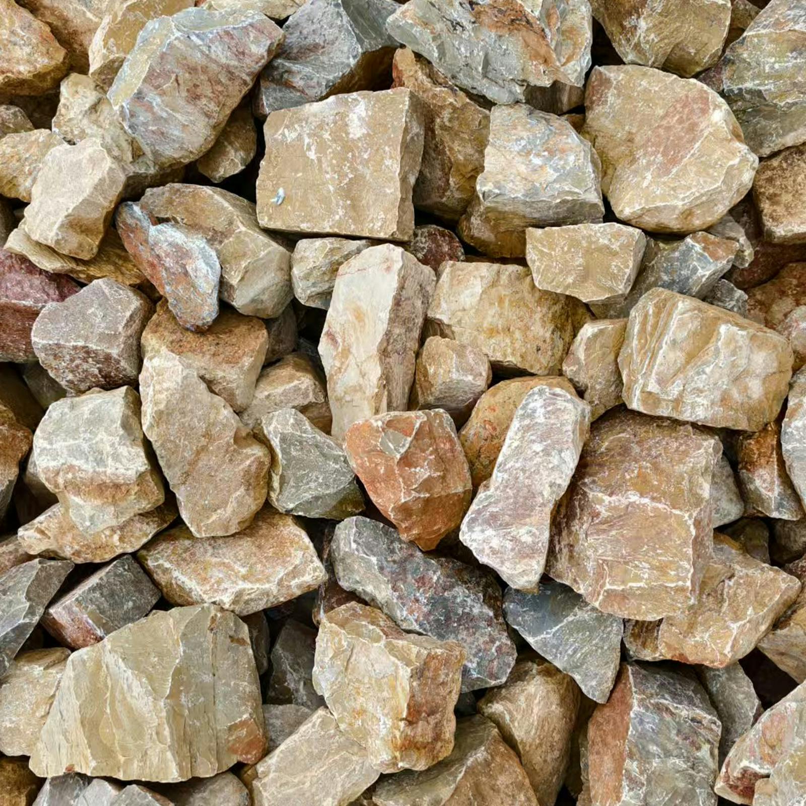 TAIKOH ダークイエローゴロタ 90-120mm 20kg 天然大理石 ロック 景石