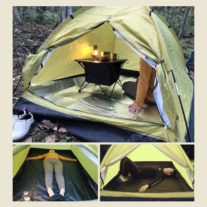 LandField ドーム型テント ファミリーテント LF-ST020-YE 1~3人用 防水 UVカット 200cm トップシート付属 軽量 フルクローズ アウトドア キャンプ ソロキャンプ ビーチテント ポップアップテント コンパクト 持ち運び 日よけ 【公式】