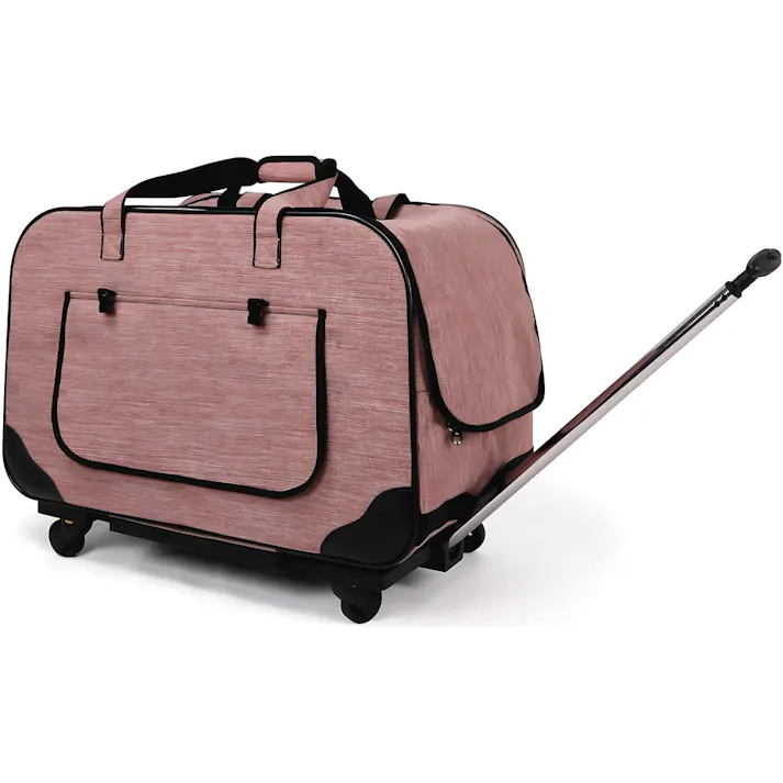 SunRuck ペットキャリー SR-PCR01-BR ブラウン 2way 折りたたみ キャスター付き キャリーバッグ 犬 猫 小型犬 中型犬 ペットキャリーバッグ ペットキャリーカート ペットバッグ ペットキャリーケース 飛び出し防止 ハンドル付き 【公式】