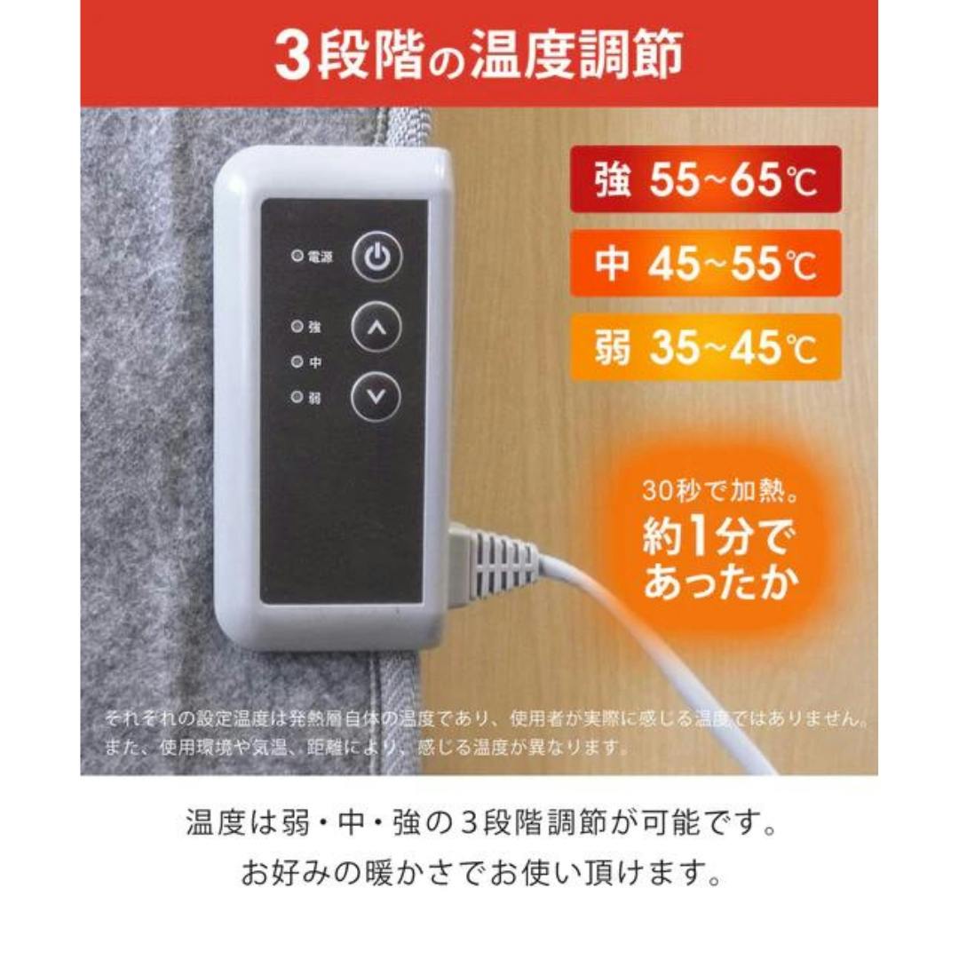 SunRuck パネルヒーター だんぼくん SR-PH010-GY 足元 省エネ 速