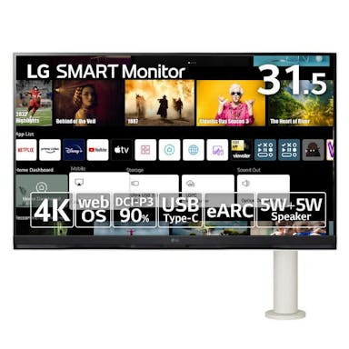 LGエレクトロニクス 32SQ780S-W ホワイト 31.5型 液晶ディスプレイ ゲーミングモニター SMART Monitor