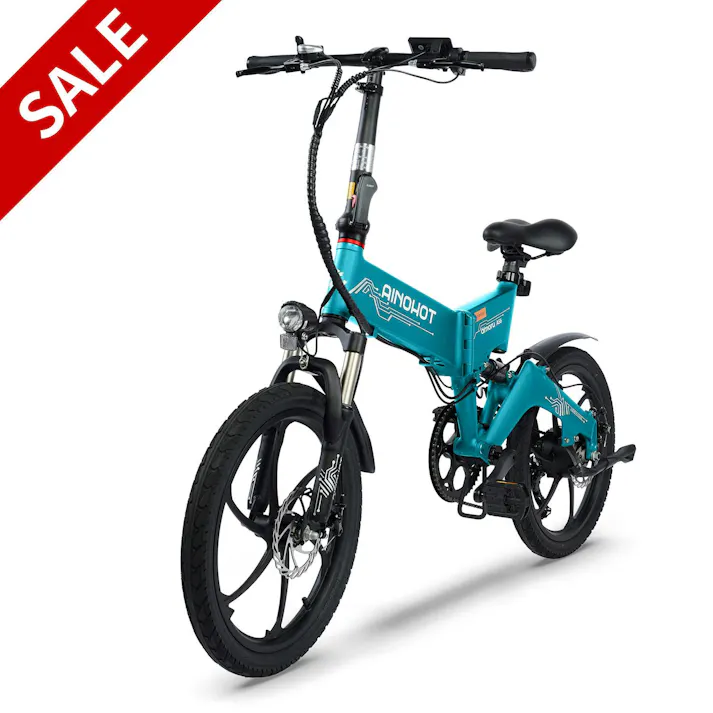【セール10,000円OFF】AINOHOT AS6 電動アシスト自転車 【型式認定済】 公道走行可 折り畳み可能 48v大容量バッテリー 250W 最大続行距離55-60KM 盗難防止バッテリー 3段階アシスト 7段階変速ギア 耐震 色:ブルー Blue ※表示価格は値引き後の価格です