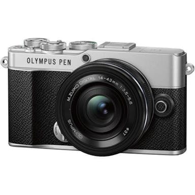 OLYMPUS オリンパス PEN E-P7 14-42mm EZレンズキット シルバー ミラーレス一眼カメラ