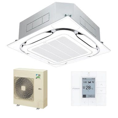 DAIKIN ダイキン SZRC112BY フレッシュホワイト 業務用エアコン 天井カセット形4方向 シングル 4馬力 ワイヤレスリモコン