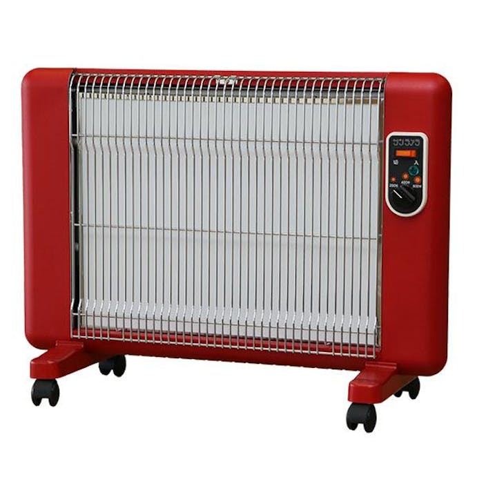 萬基商事 サンラメラ 0624-21 レッド 遠赤外線パネルヒーター ファンヒーター 暖房器具 4～8畳 600W