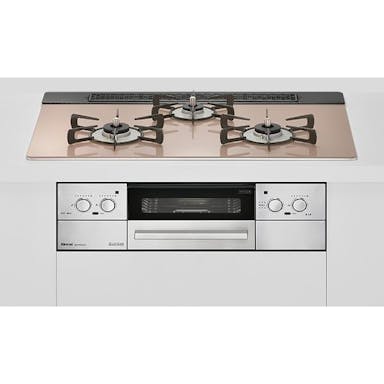 Rinnai リンナイ RHS71W32L22RASTW-12A13A スモーキーピンク ビルトインガスコンロ 都市ガス用 3口 幅75cm