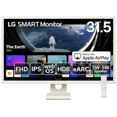 LGエレクトロニクス 32SR50F-W ホワイト PCモニター 31.5型 フルHD ワイド