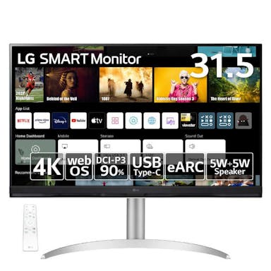 LGエレクトロニクス 32SQ730S-H ホワイト PCモニター 31.5型 4K webOS搭載ディスプレイ