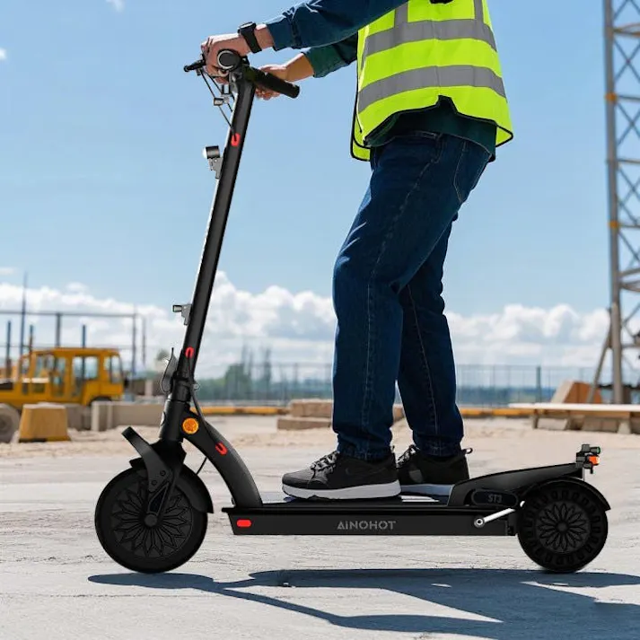 AINOHOT ST3 電動三輪車 国交省認定型式確認番号:JATA-0043【特定小型原動機付自転車】初心者向け 安定性抜群 盗難防止 パスワード付き 色:DARK BLACK