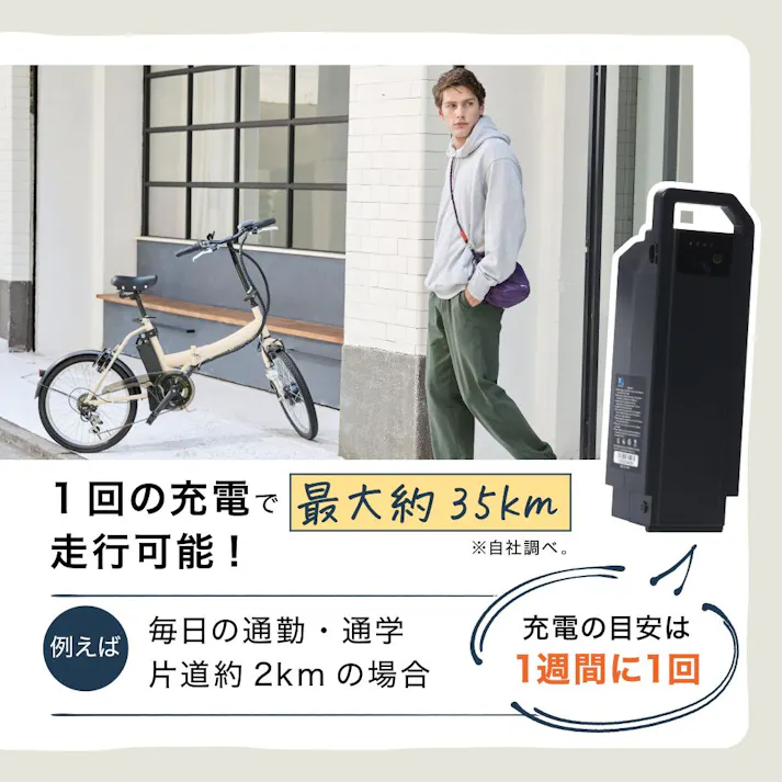【自転車】Life Assist(ライフアシスト)電動アシスト自転車 電動自転車 20インチ 折り畳み ミニベロ BM-AZ300 ナチュラルベージュ Lumiclo Portable ルミクロ ポータブル 【送料無料】 オンライン限定