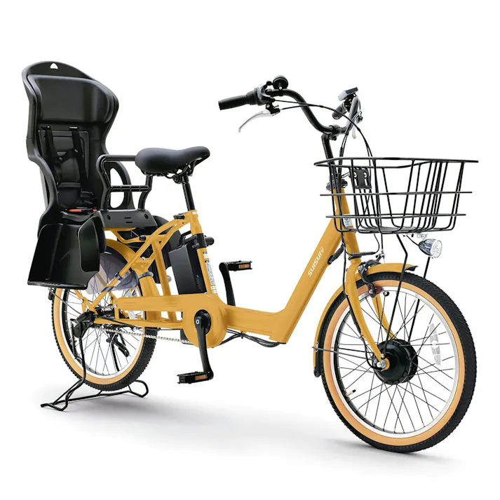 【自転車】Life Assist(ライフアシスト) 電動アシスト自転車 電動自転車 20インチ チャイルドシート付 BM-DLX203PS マットキャメル SUISUI FAMIRIAR スイスイ ファミリア 【送料無料】 オンライン限定
