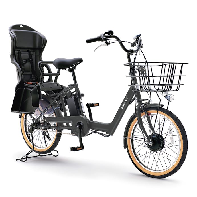 【自転車】Life Assist(ライフアシスト) 電動アシスト自転車 電動自転車 20インチ チャイルドシート付 BM-DLX203PS マットディープグレー