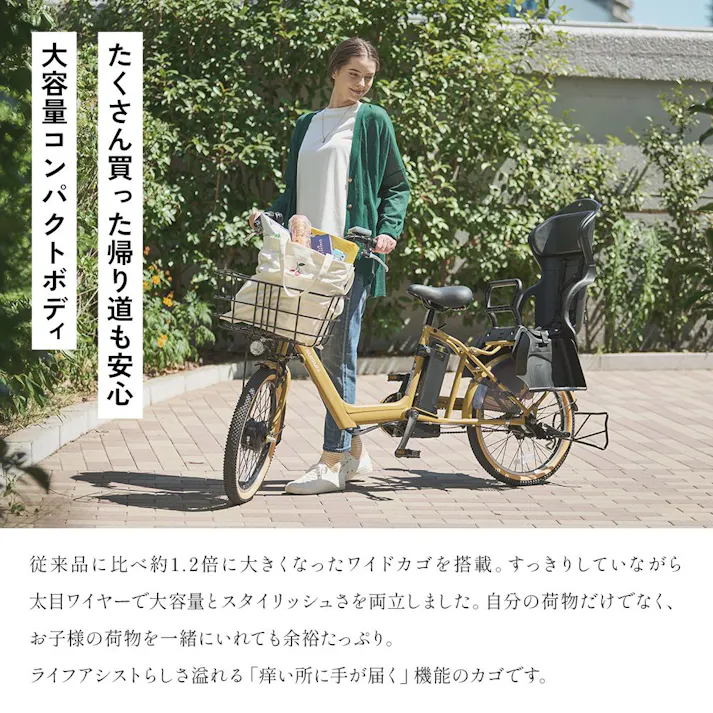 【自転車】Life Assist(ライフアシスト) 電動アシスト自転車 電動自転車 20インチ チャイルドシート付 BM-DLX203PS マットディープグレー SUISUI FAMIRIAR スイスイ ファミリア 【送料無料】 オンライン限定