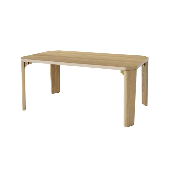 【グランテーブル(ナチュラル) 幅75cm】 机 木製 折り畳み ローテーブル 折れ脚 センターテーブル 北欧 モダン オーク おしゃれ 突板 韓国風インテリア 完成品