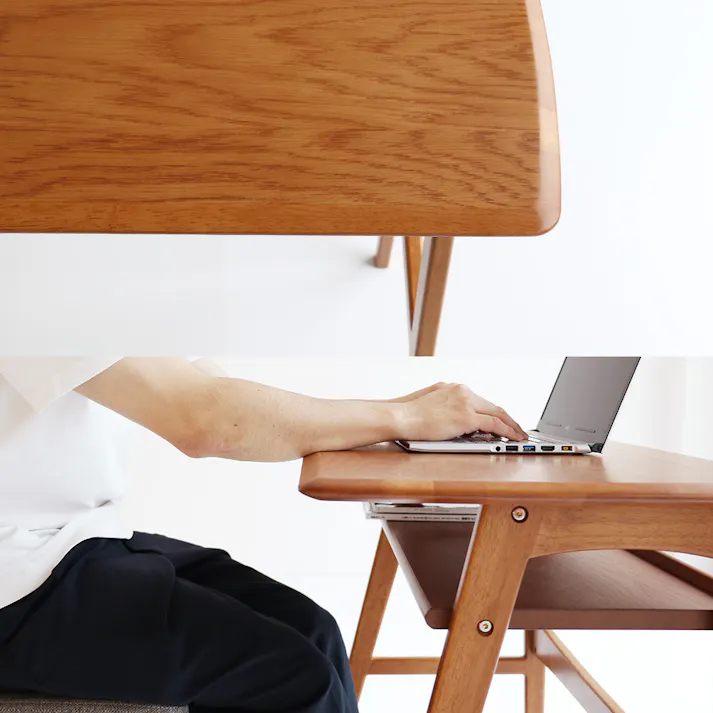 美しいヴィンテージ風デスク Wood Desk -ody- ブラウン