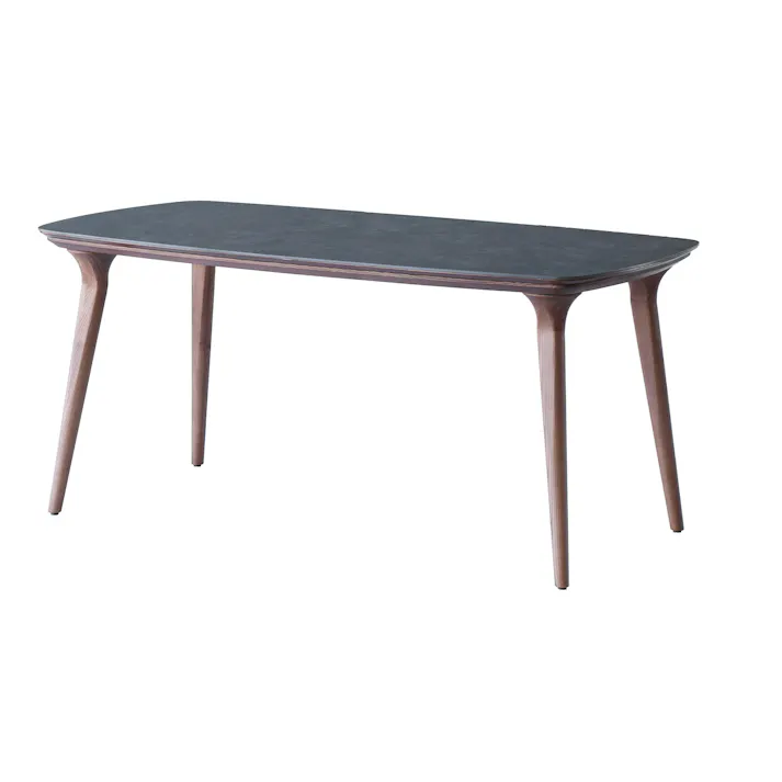 堅牢で耐熱性の高いセラミックテーブル Etna Dining Table 1600 ダイニングテーブル ブラック