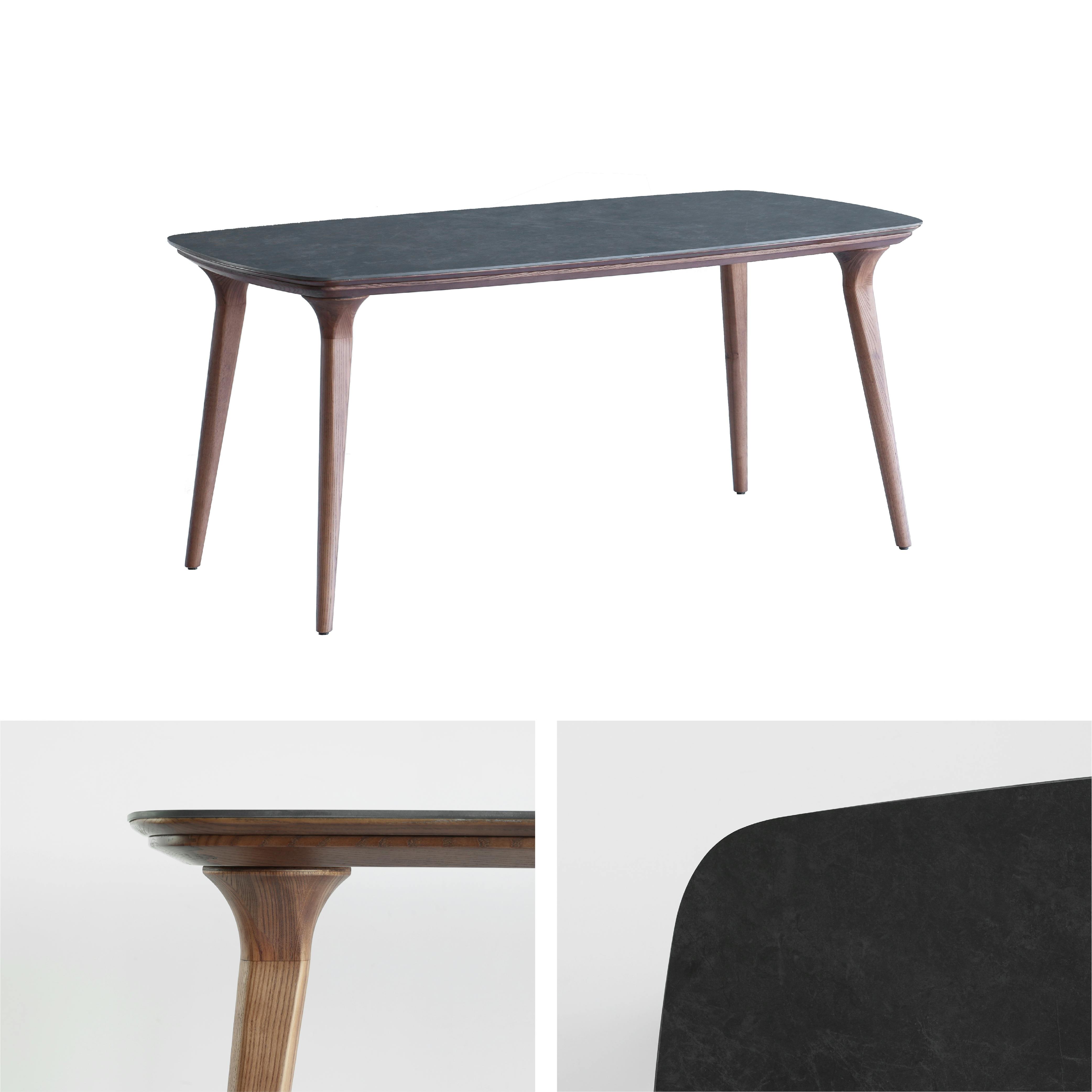 堅牢で耐熱性の高いセラミックテーブル Etna Dining Table 1600