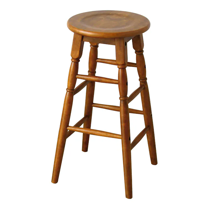 アンティーク調の高さ60cmのハイスツール hommage High Stool ブラウン
