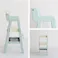 成長に応じて 座面と足置きが調整できる Kids High Chair -comet- シアングレー