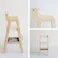 成長に応じて 座面と足置きが調整できる Kids High Chair -comet- キッズハイチェア ナチュラル