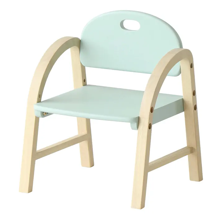 高さ調節できる木製キッズチェア Kids Arm Chair -amy- シアングレー