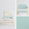 高さ調節できる木製キッズチェア Kids Arm Chair -amy- シアングレー