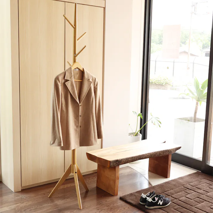 シンプルでおしゃれなポールハンガー Pole Hanger -cony- ブラウン