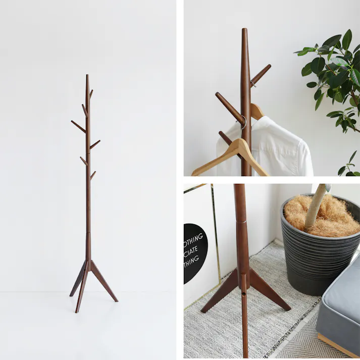 シンプルでおしゃれなポールハンガー Pole Hanger -cony- ブラウン