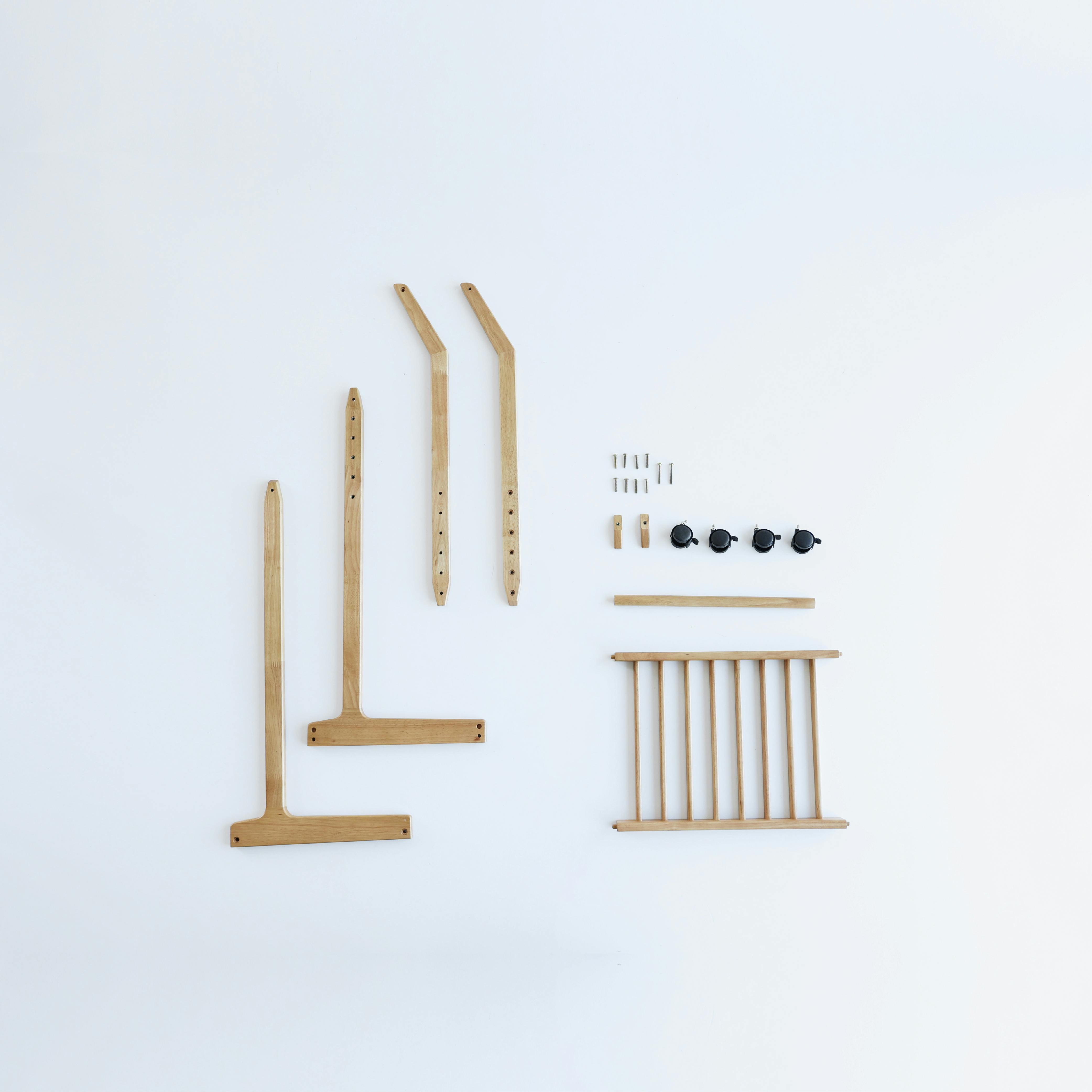 高さ調節可能ハンガーラック Hanger Rack -fin- ナチュラル | ハンガー