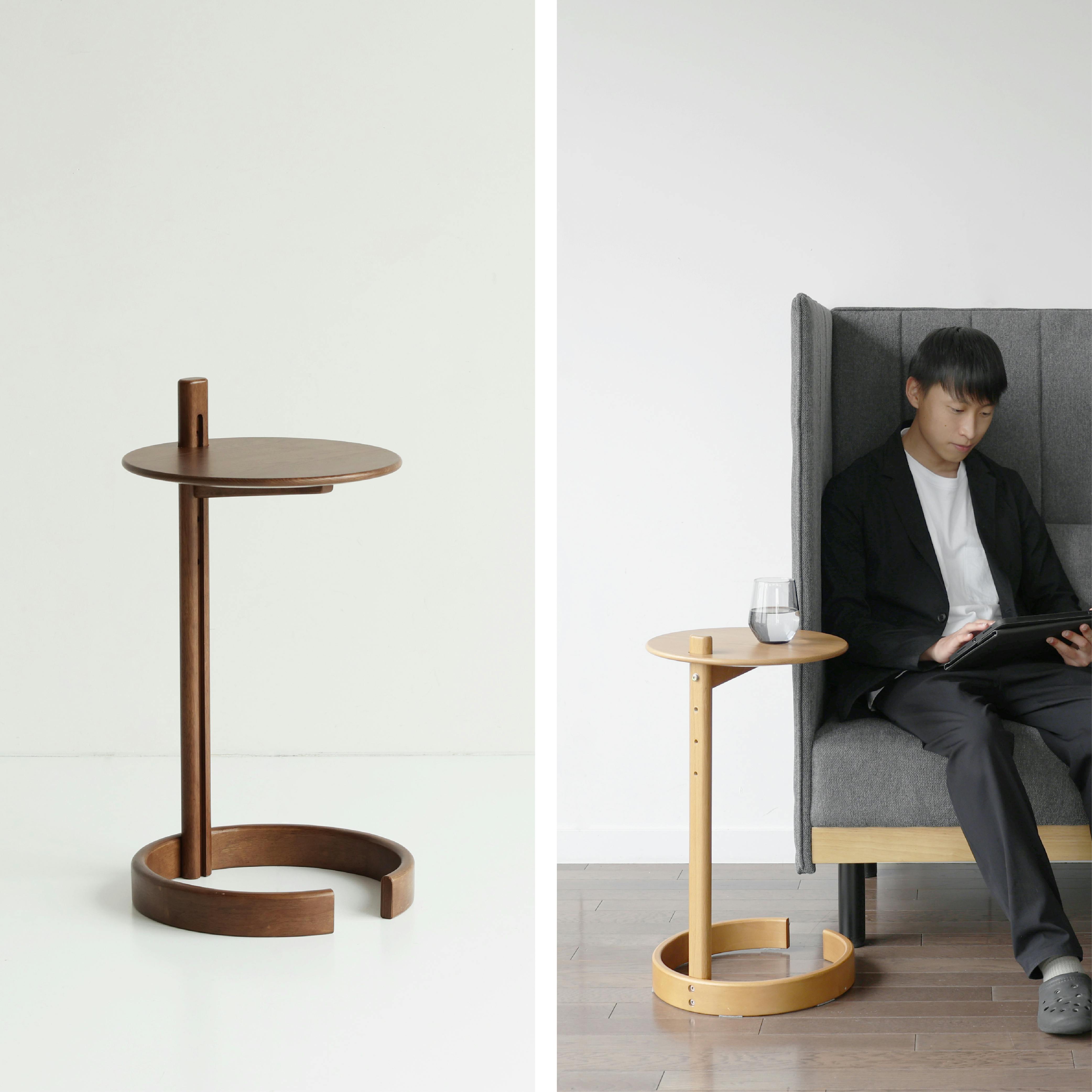 4段階の高さ調整ができるサイドテーブル Side Table -halm- ナチュラル