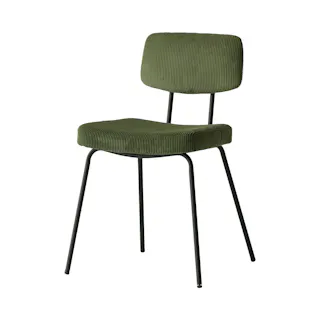 コーデュロイ×アイアンの素材感 RUMMY Steel Chair チェア カーキ