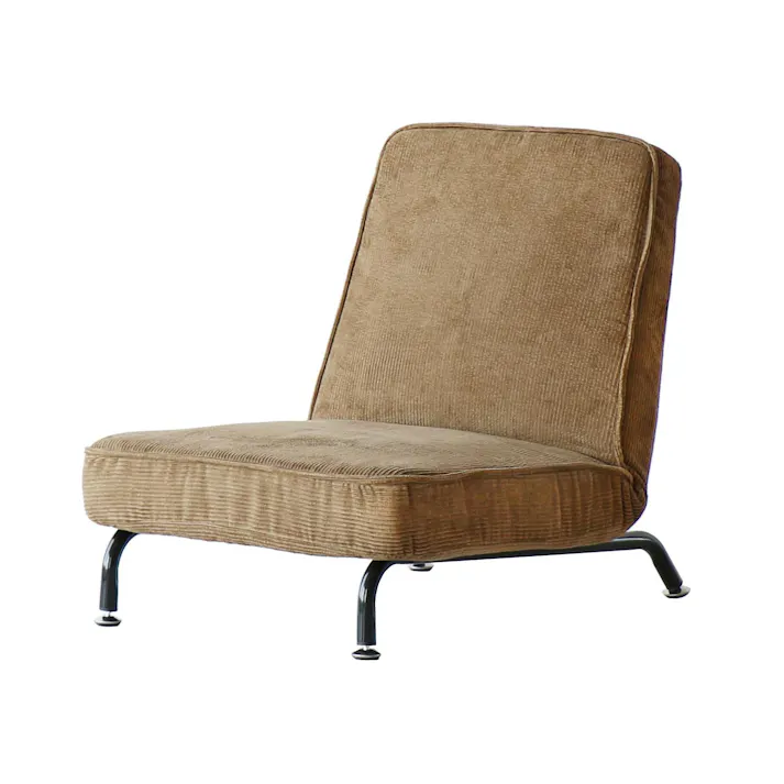 ポケットコイル仕様・14段調節の本格1Pソファ 1P Sofa ブラウン