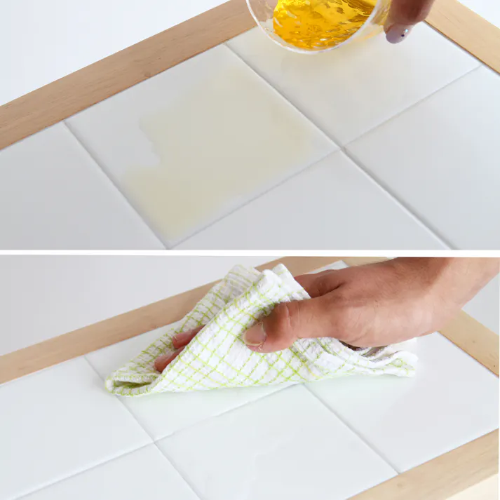 タイル天板のスキマ収納ワゴン Soup Slim Wagon3段 ナチュラル