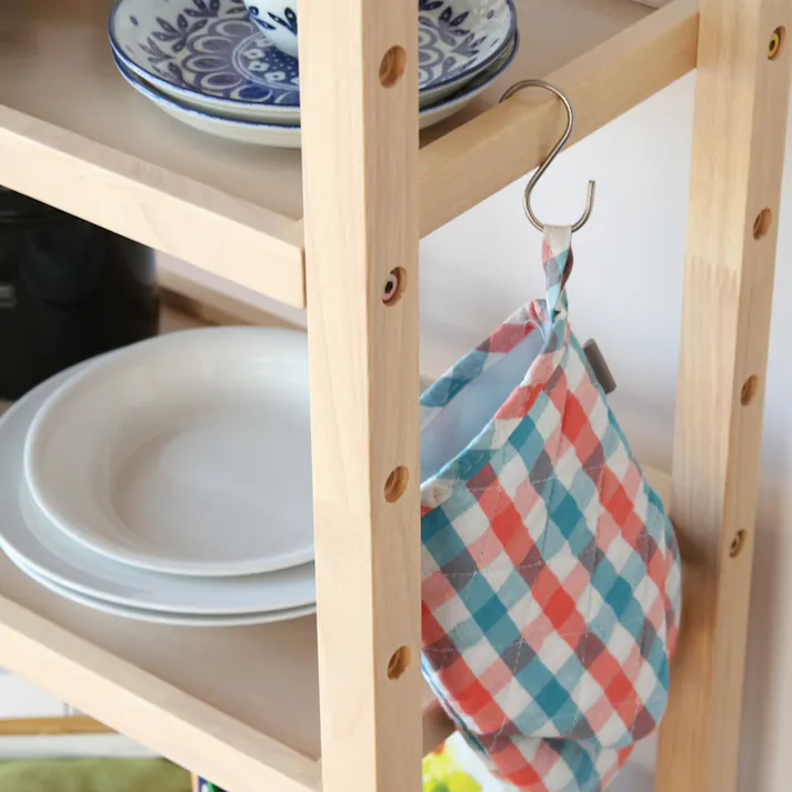 タイル天板のスキマ収納ワゴン Soup Slim Wagon4段 ホワイト