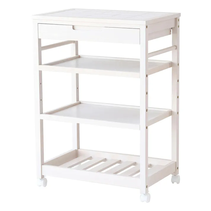 お手入れ簡単なキッチンワゴン Soup Kitchen Wagon(Slim) ホワイト
