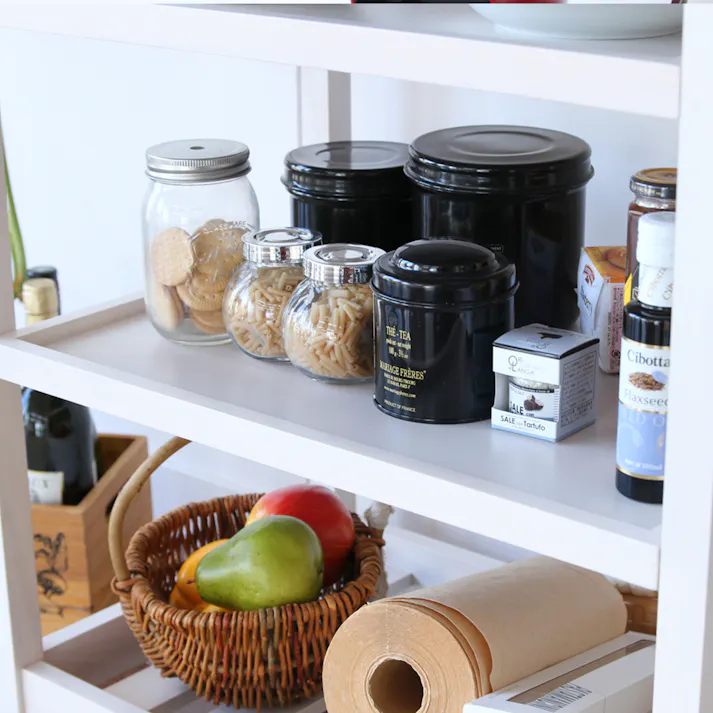 お手入れ簡単なキッチンワゴン Soup Kitchen Wagon(Slim) ホワイト