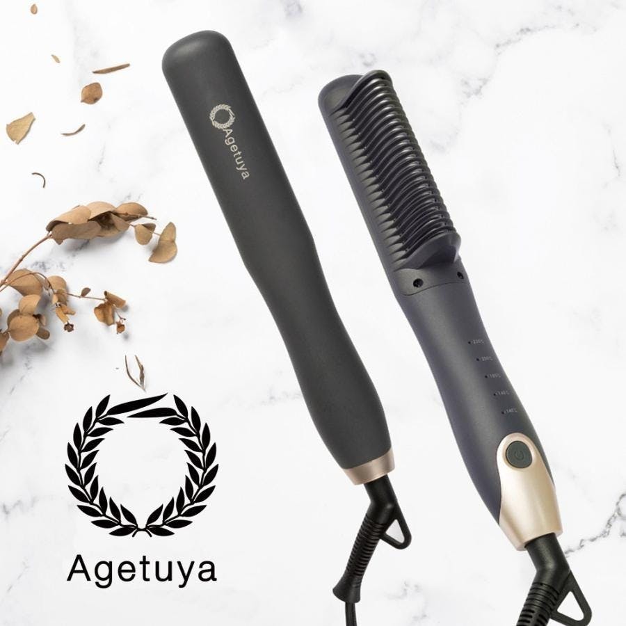 ヘアアイロン COMB2 AG-0001-G AGETUYA アゲツヤ CX00-0817-BK ブラック くし型 ナチュラルストレート | 美容家電  通販 | ホームセンターのカインズ