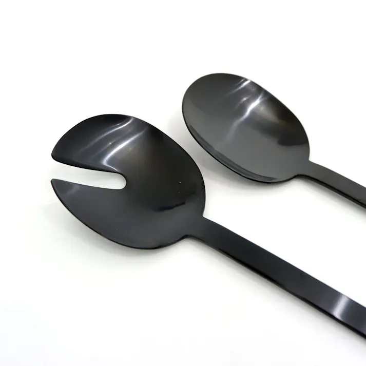 サラダサーバー マットブラック|ZACK 20854 MENOA サーバー トング スプーン サラダ サービング キッチン ステンレス おしゃれ 雑貨 スタイリッシュ モード かっこいい 上質 高級 ホテルライク 男前インテリア インダストリアル ドイツ デザイナーズ