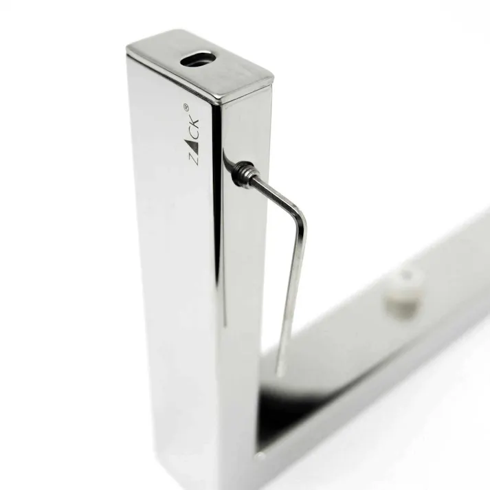 バスルームシェルフ|ZACK 40029 LINEA 46.5cm バスシェルフ ガラス 収納 棚 バス 浴室 洗面 化粧台 壁付け DIY ステンレス 高級 ホテルライク インダストリアル ドイツ デザイナーズ