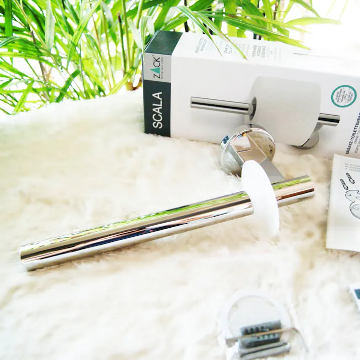 スペアトイレットロールホルダー|ZACK 40053 SCALA トイレットペーパーホルダー 詰め替え用 壁付け DIY ステンレス おしゃれ 雑貨 かっこいい 上質 高級 ホテルライク 男前インテリア インダストリアル ドイツ デザイナーズ