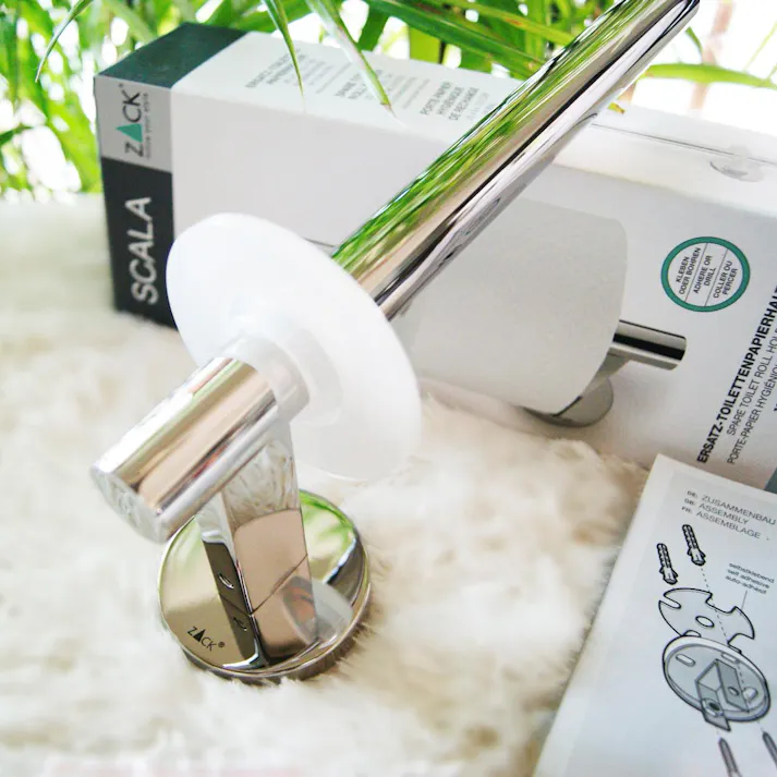 スペアトイレットロールホルダー|ZACK 40053 SCALA トイレットペーパーホルダー 詰め替え用 壁付け DIY ステンレス おしゃれ 雑貨 かっこいい 上質 高級 ホテルライク 男前インテリア インダストリアル ドイツ デザイナーズ