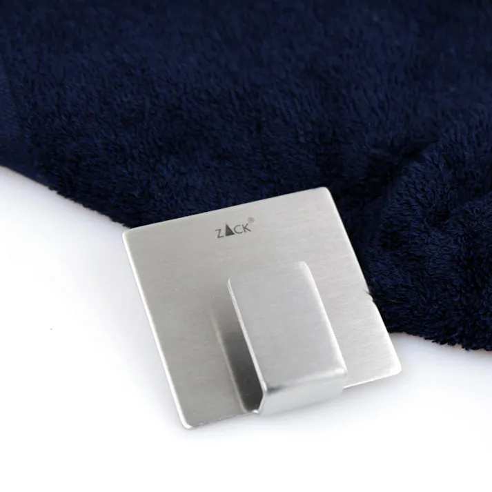 タオルフック角型|ZACK 40134 APPESSO タオル掛け タオルラック スクエアフック 四角フック タオルハンガー ステンレス おしゃれ 雑貨 かっこいい 上質 高級 ホテルライク 男前インテリア インダストリアル ドイツ デザイナーズ