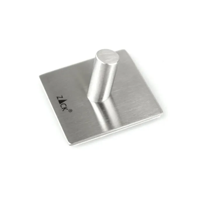 タオルフック(スクエア/2個入り)|ZACK 40305 DUPLO 四角フック タオルラック タオル掛け タオルハンガー 浴室 洗面 キッチン ステンレス おしゃれ 雑貨 かっこいい 上質 高級 ホテルライク 男前インテリア インダストリアル ドイツ デザイナーズ