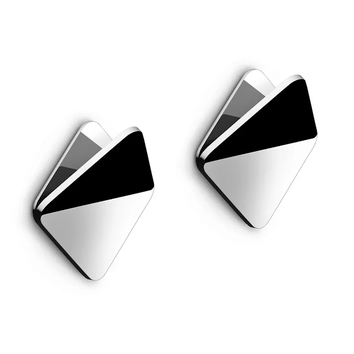 タオルフック2個セット|ZACK 40367 OLFO タオル掛け タオルばさみ 角型 キッチン 洗面 浴室 ステンレス おしゃれ 雑貨 かっこいい 上質 高級 ホテルライク 男前インテリア インダストリアル ドイツ デザイナーズ