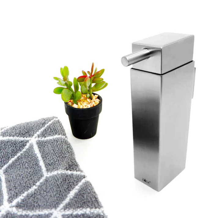 リキッドディスペンサー(壁付け)|ZACK 40368 LINEA ソープディスペンサー 液体ソープ入れ シャンプー ボディソープ 壁付け DIY ステンレス おしゃれ 雑貨 かっこいい 上質 高級 ホテルライク 男前インテリア インダストリアル ドイツ デザイナーズ