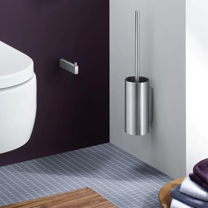 スペアトイレットロールホルダー|ZACK 40391 LINEA トイレットペーパーホルダー 詰め替え用 トイレ収納 壁付け DIY ステンレス おしゃれ 雑貨 かっこいい 上質 高級 ホテルライク 男前インテリア インダストリアル ドイツ デザイナーズ