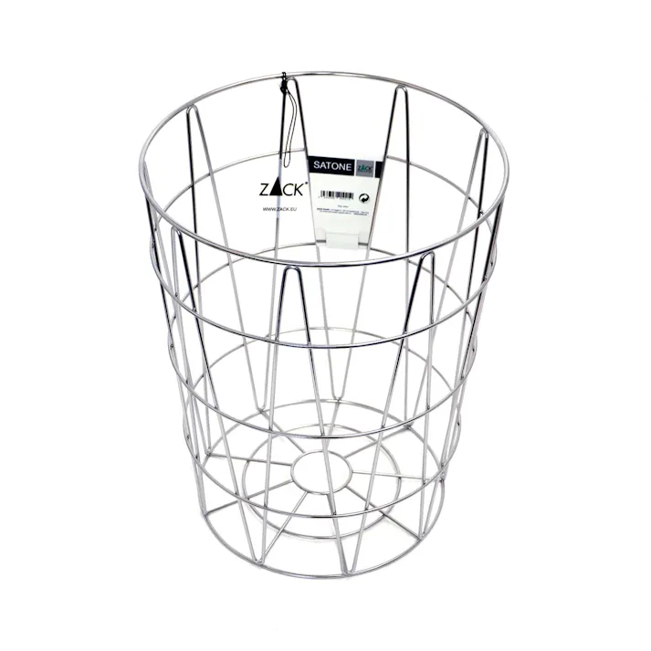 ペーパーバスケット|ZACK 40441 SATONE ゴミ箱 ワイヤー 屑かご 屑入れ ダストボックス バスルーム ステンレス おしゃれ 雑貨 かっこいい 上質 高級 ホテルライク 男前インテリア インダストリアル ドイツ デザイナーズ