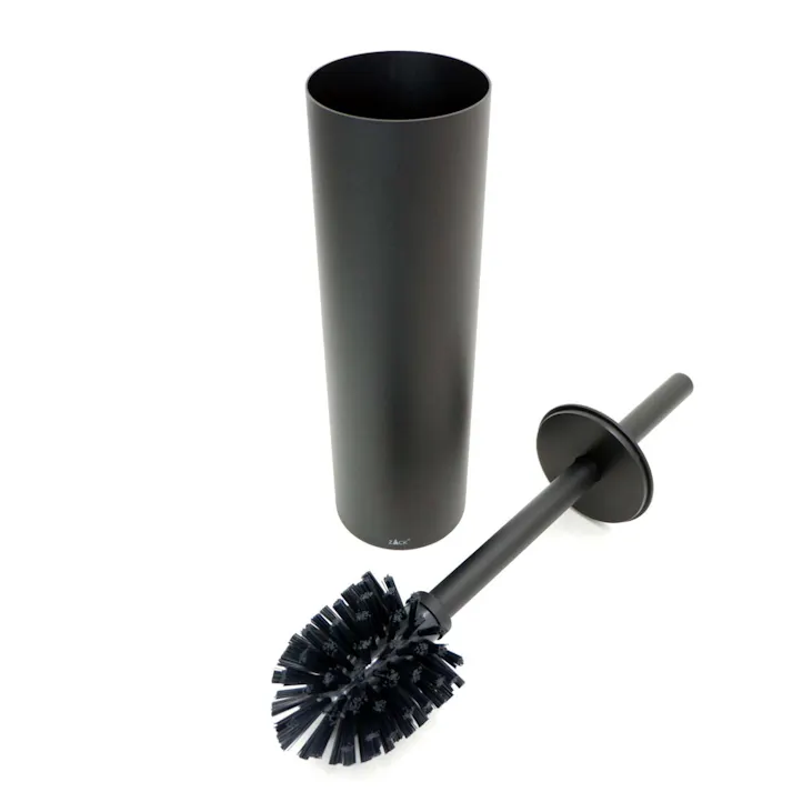 トイレブラシ マットブラック|ZACK 40448 TUBO トイレットブラシ セット 壁付け用 DIY ステンレス おしゃれ 雑貨 スタイリッシュ モード かっこいい 上質 高級 ホテルライク 男前インテリア インダストリアル ドイツ デザイナーズ